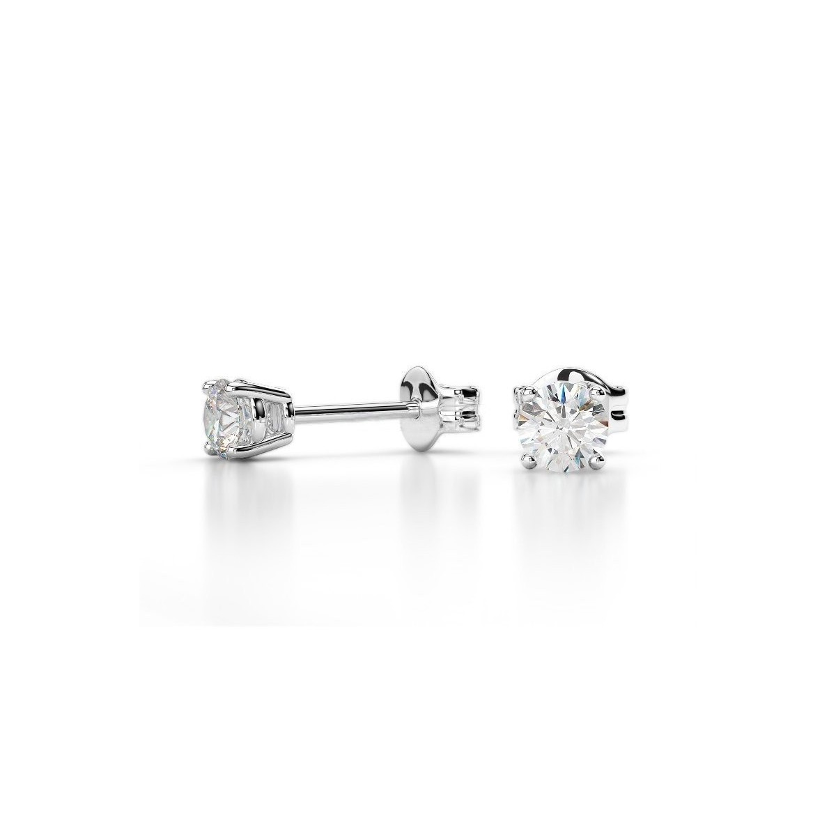 ORECCHINI IN ORO BIANCO 18 K CON DIAMANTI NATURALI CERTIFICATI