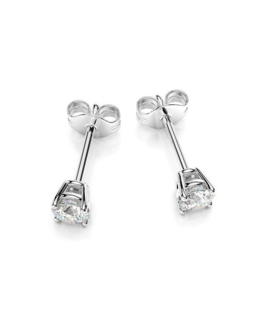ORECCHINI IN ORO BIANCO 18 K CON DIAMANTI NATURALI CERTIFICATI