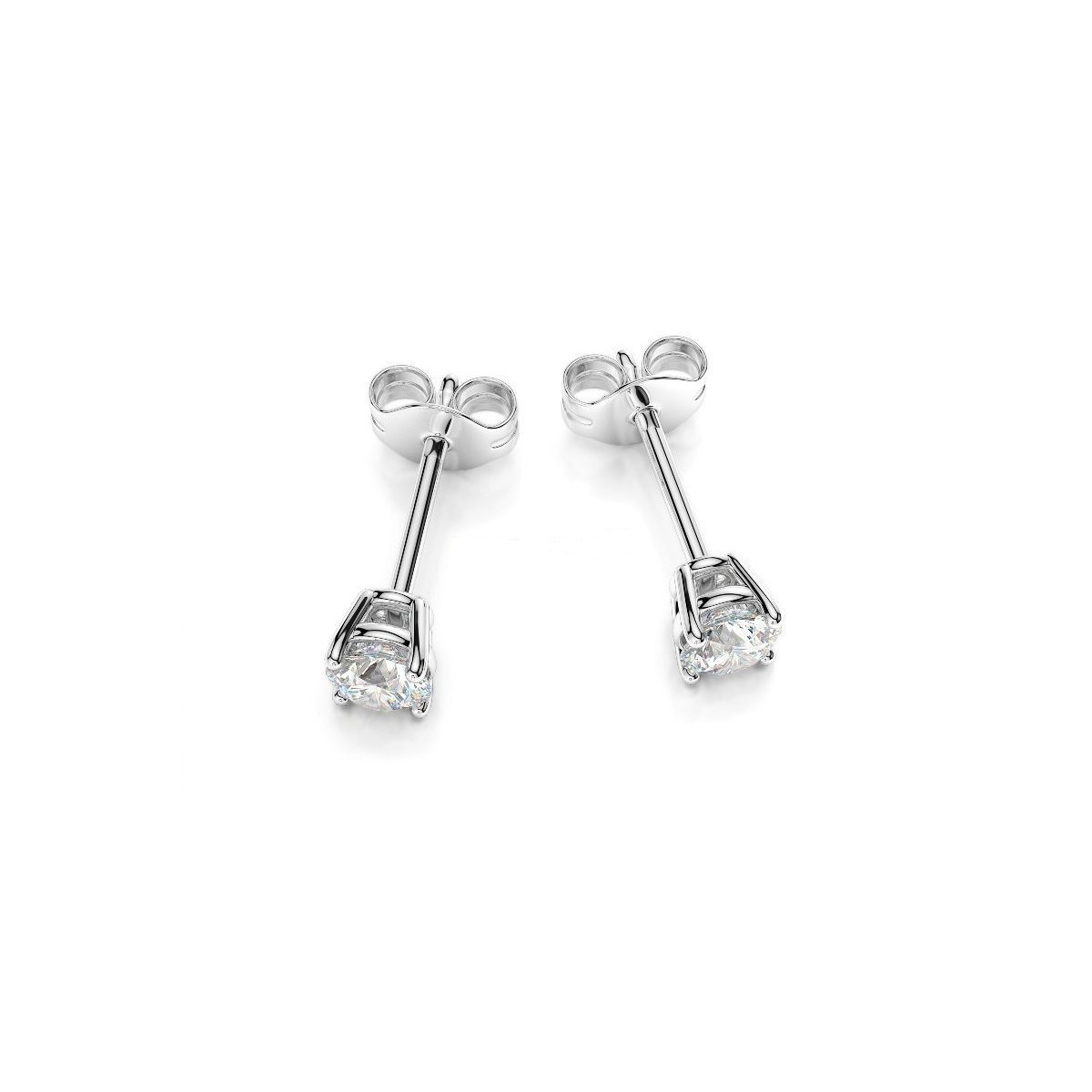 ORECCHINI IN ORO BIANCO 18 K CON DIAMANTI NATURALI CERTIFICATI