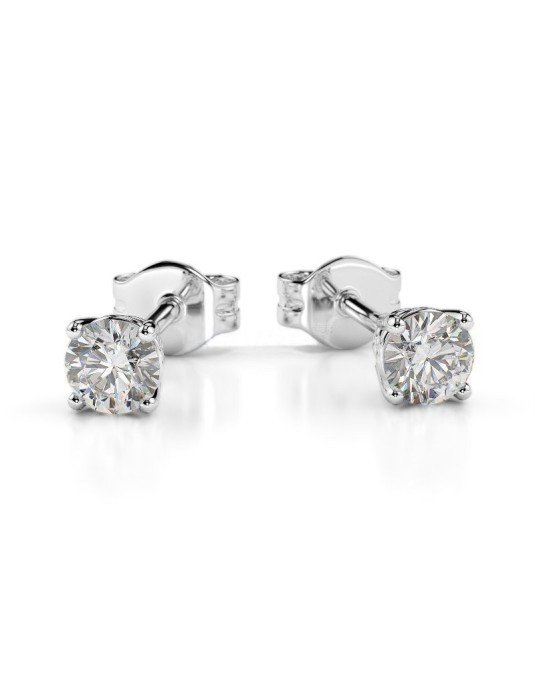 ORECCHINI IN ORO BIANCO 18 K CON DIAMANTI NATURALI CERTIFICATI