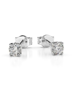 ORECCHINI IN ORO BIANCO 18 K CON DIAMANTI NATURALI CERTIFICATI