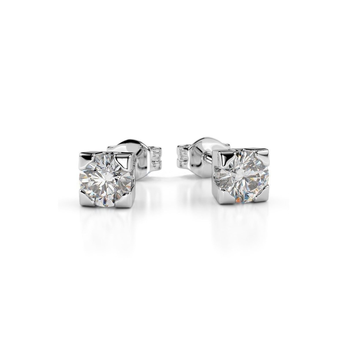 ORECCHINI IN ORO BIANCO 18 K CON DIAMANTI NATURALI CERTIFICATI