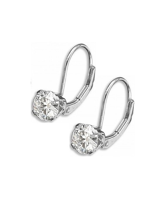 ORECCHINI IN ORO BIANCO 18 K CON DIAMANTI NATURALI CERTIFICATI