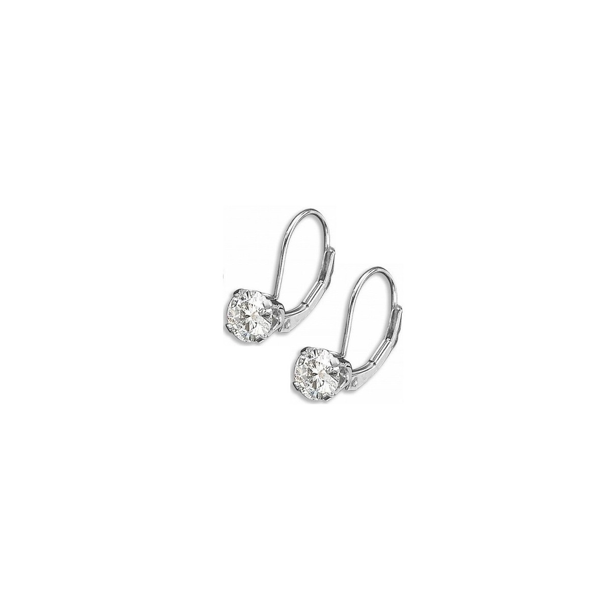 ORECCHINI IN ORO BIANCO 18 K CON DIAMANTI NATURALI CERTIFICATI