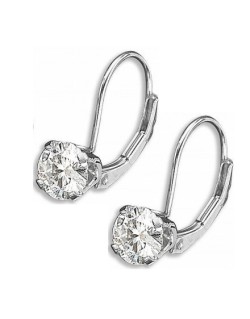ORECCHINI IN ORO BIANCO 18 K CON DIAMANTI NATURALI CERTIFICATI