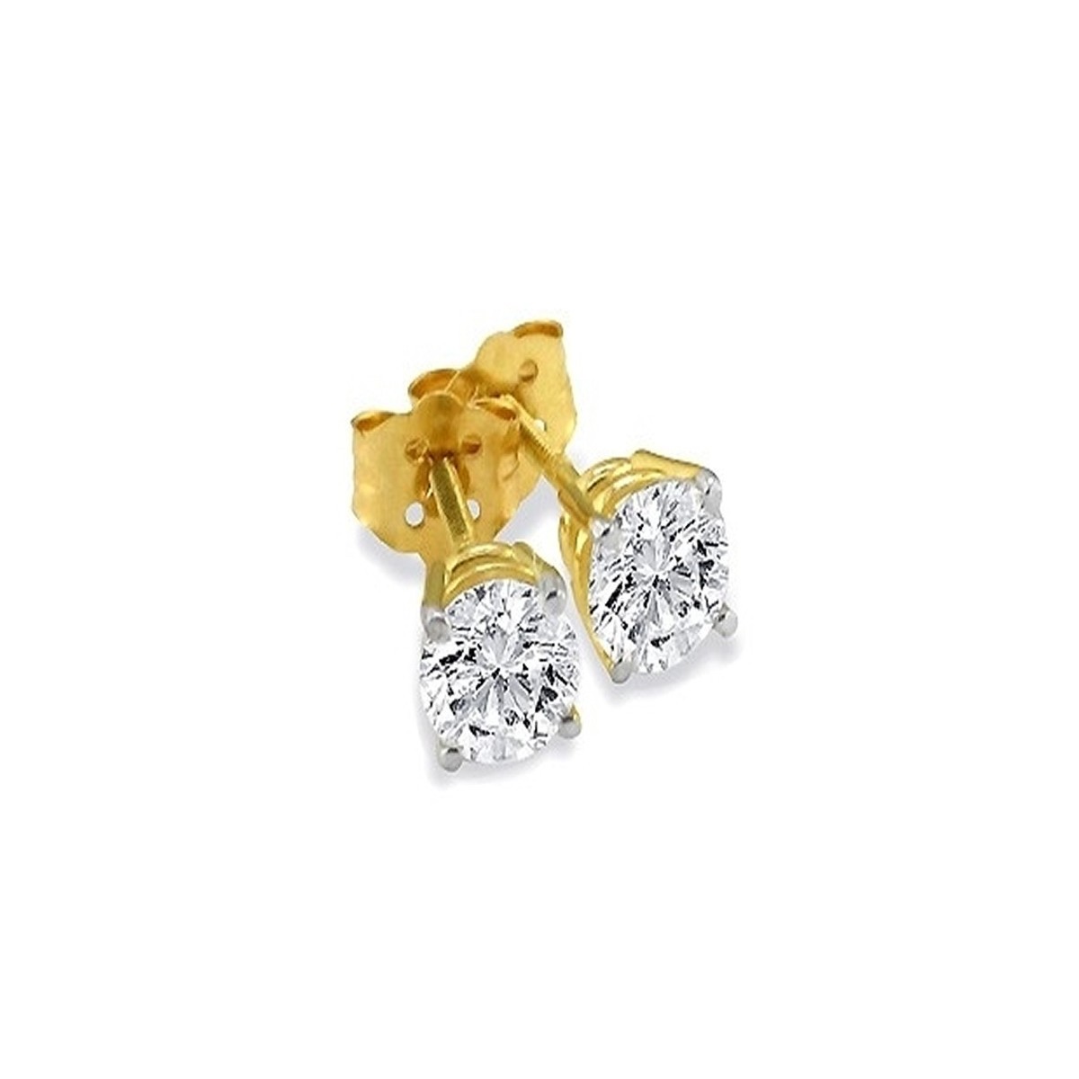 ORECCHINI IN ORO GIALLO 18 K CON DIAMANTI NATURALI CERTIFICATI