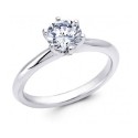 Anello promessa matrimonio in oro bianco 18k