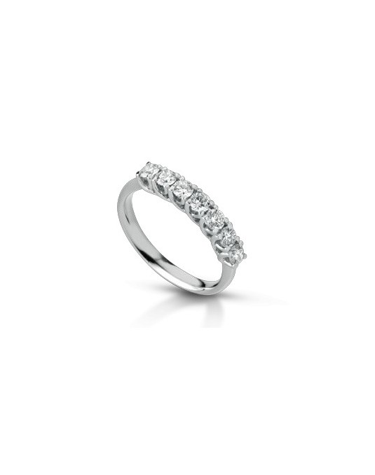 ANELLO FANTASIA IN ORO BIANCO 18 K CON DIAMANTE NATURALE E VVS