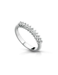 ANELLO FANTASIA IN ORO BIANCO 18 K CON DIAMANTE NATURALE E VVS