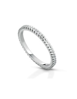 ANELLO FANTASIA IN ORO BIANCO 18 K CON DIAMANTE NATURALE E VVS