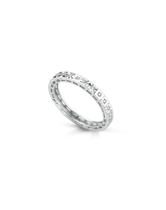 ANELLO FANTASIA IN ORO BIANCO 18 K CON DIAMANTE NATURALE E VVS