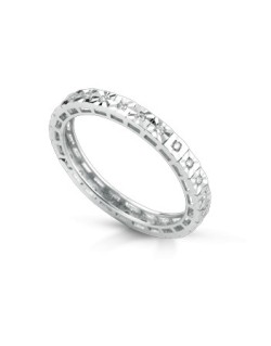 ANELLO FANTASIA IN ORO BIANCO 18 K CON DIAMANTE NATURALE E VVS