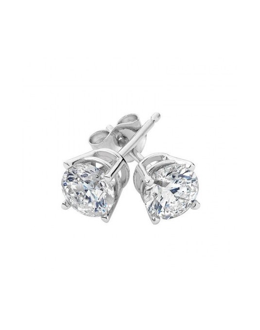 ORECCHINI IN ORO BIANCO 18 K CON DIAMANTI NATURALI CERTIFICATI