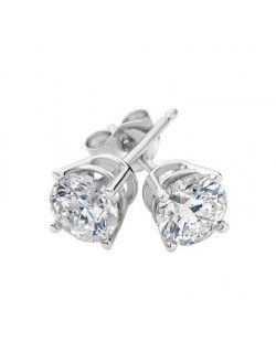 ORECCHINI IN ORO BIANCO 18 K CON DIAMANTI NATURALI CERTIFICATI