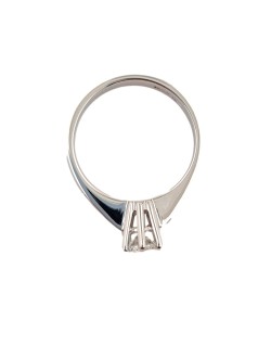 ANELLO SOLITARIO IN ORO BIANCO 18 K CON DIAMANTE NATURALE CERTIFICATO DGC