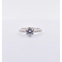 ANELLO SOLITARIO IN ORO BIANCO CON DIAMANTI NATURALI 1.36 CARATI