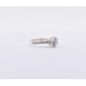 ANELLO SOLITARIO IN ORO BIANCO CON DIAMANTI NATURALI 1.36 CARATI