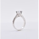 ANELLO SOLITARIO IN ORO BIANCO CON DIAMANTI NATURALI 1.36 CARATI
