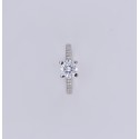 ANELLO SOLITARIO IN ORO BIANCO CON DIAMANTI NATURALI 1.42 CARATI