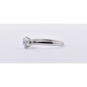 ANELLO SOLITARIO IN ORO BIANCO 18 K CON DIAMANTE NATURALE CERTIFICATO DGC