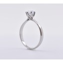 ANELLO SOLITARIO IN ORO BIANCO 18 K CON DIAMANTE NATURALE CERTIFICATO DGC