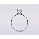 ANELLO SOLITARIO IN ORO BIANCO 18 K CON DIAMANTE NATURALE CERTIFICATO DGC