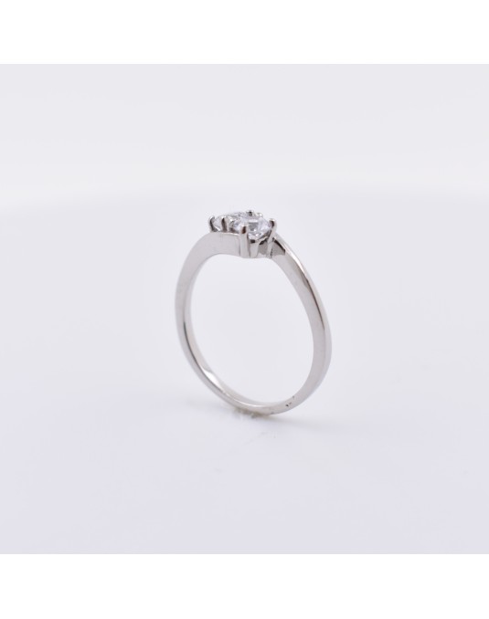 ANELLO BILOGY IN ORO BIANCO 18 K CON DIAMANTI NATURALI E VVS CERTIFICATO