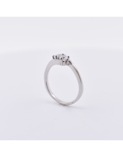 ANELLO BILOGY IN ORO BIANCO 18 K CON DIAMANTI NATURALI E VVS CERTIFICATO