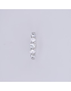 ANELLO RIVIERA VERETTA IN ORO BIANCO 18 K CON DIAMANTI NATURALI E VVS