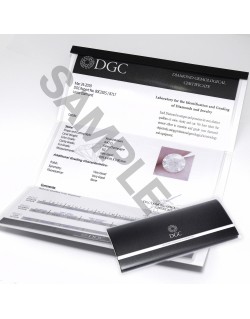 ANELLO SOLITARIO IN ORO BIANCO 18 K CON DIAMANTE NATURALE CERTIFICATO DGC