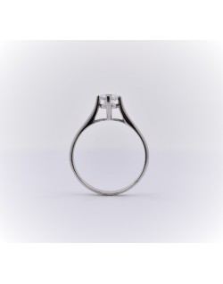 ANELLO SOLITARIO IN ORO BIANCO 18 K CON DIAMANTE NATURALE CERTIFICATO DGC