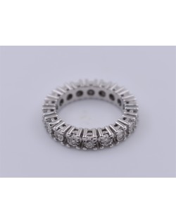ANELLO ETERNITY ORO BIANCO 18 K CON DIAMANTI NATURALI E VVS