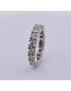 ANELLO ETERNITY ORO BIANCO 18 K CON DIAMANTI NATURALI E VVS