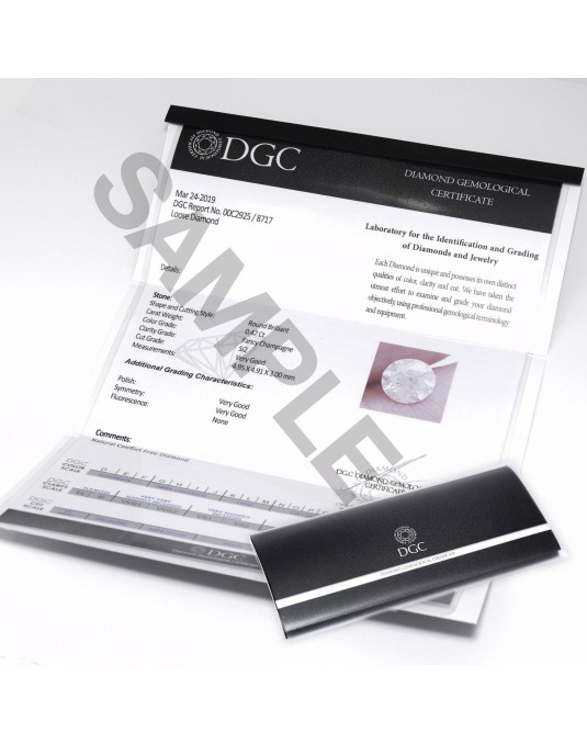 ANELLO SOLITARIO IN ORO BIANCO 18 K CON DIAMANTE NATURALE CERTIFICATO DGC