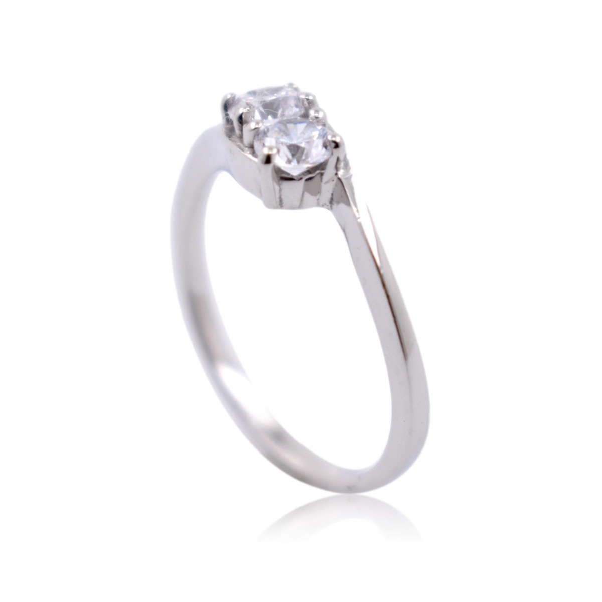 ANELLO BILOGY IN ORO BIANCO 18 K CON DIAMANTI NATURALI E VVS CERTIFICATO