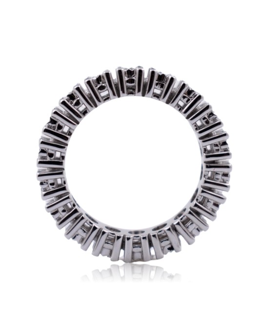 ANELLO ETERNITY ORO BIANCO 18 K CON DIAMANTI NATURALI E VVS