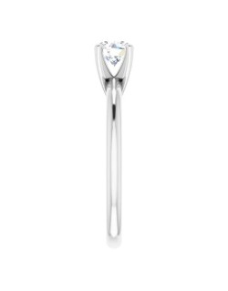ANELLO SOLITARIO IN ORO BIANCO 18 K CON DIAMANTE NATURALE CERTIFICATO DGC