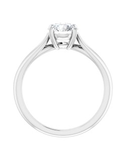 ANELLO SOLITARIO IN ORO BIANCO 18 K CON DIAMANTE NATURALE CERTIFICATO DGC