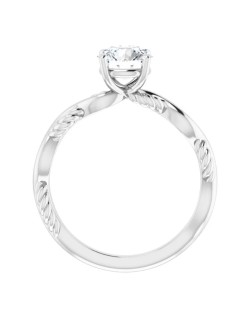 ANELLO SOLITARIO IN ORO BIANCO 18 K CON DIAMANTE NATURALE CERTIFICATO DGC