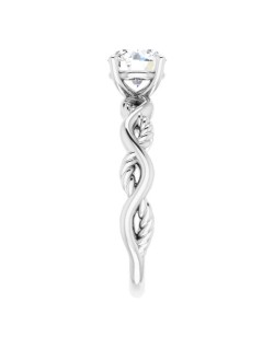 ANELLO SOLITARIO IN ORO BIANCO 18 K CON DIAMANTE NATURALE CERTIFICATO DGC