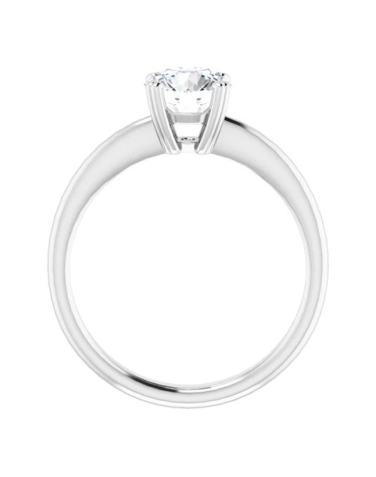 ANELLO SOLITARIO IN ORO BIANCO 18K CON DIAMANTE NATURALE CERTIFICATO DGC