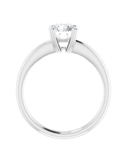 ANELLO SOLITARIO IN ORO BIANCO 18K CON DIAMANTE NATURALE CERTIFICATO DGC