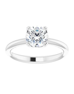 ANELLO SOLITARIO IN ORO BIANCO 18K CON DIAMANTE NATURALE CERTIFICATO DGC