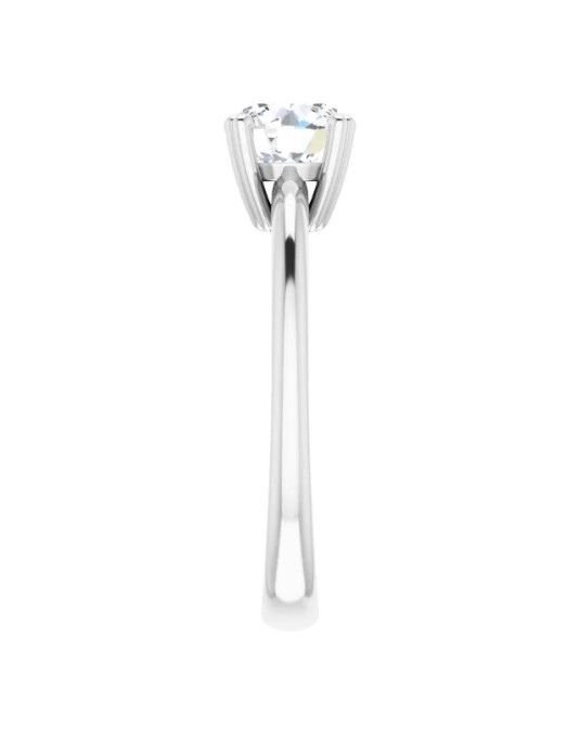 ANELLO SOLITARIO IN ORO BIANCO 18K CON DIAMANTE NATURALE CERTIFICATO DGC