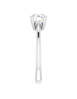 ANELLO SOLITARIO IN ORO BIANCO 18K CON DIAMANTE NATURALE CERTIFICATO DGC