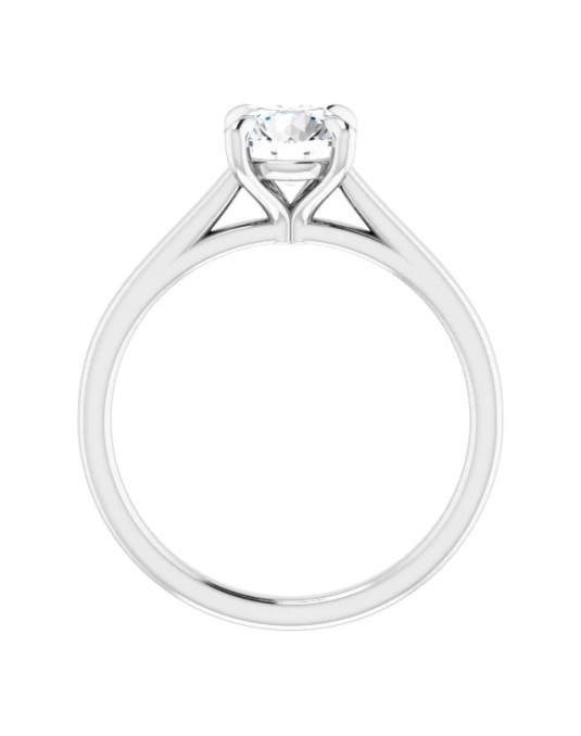 ANELLO SOLITARIO IN ORO BIANCO 18K CON DIAMANTE NATURALE CERTIFICATO DGC