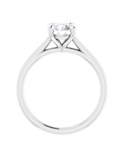 ANELLO SOLITARIO IN ORO BIANCO 18K CON DIAMANTE NATURALE CERTIFICATO DGC