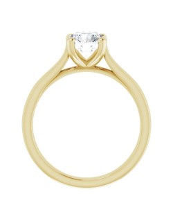 ANELLO SOLITARIO IN ORO GIALLO 18K CON DIAMANTE NATURALE CERTIFICATO DGC