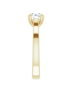 ANELLO SOLITARIO IN ORO GIALLO 18K CON DIAMANTE NATURALE CERTIFICATO DGC