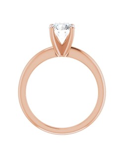 ANELLO SOLITARIO IN ORO ROSA 18K CON DIAMANTE NATURALE CERTIFICATO DGC